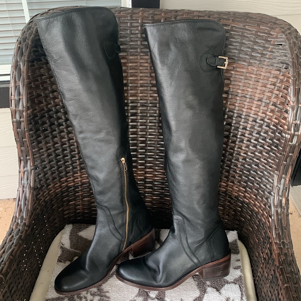 COACH Sleek Black Over The Knee High Palmera 2 Boots - Picture 4 of 16